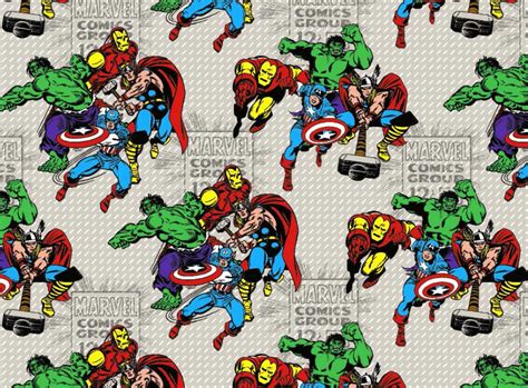 Marvel Fabric Avengers United Comics Group Comics Character Toss 100