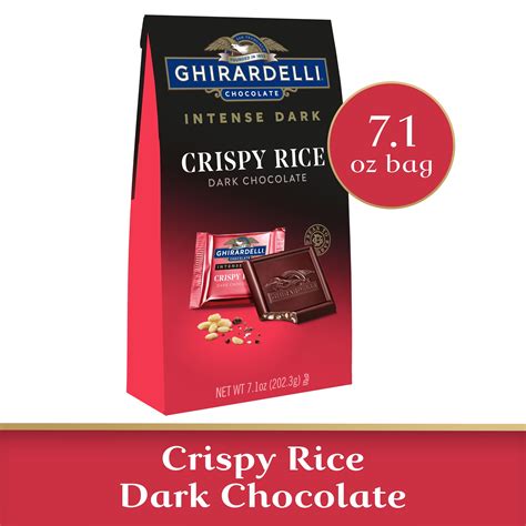 Ghirardelli Intense Dark Chocolate Squares Crispy Rice 71 Oz Bag