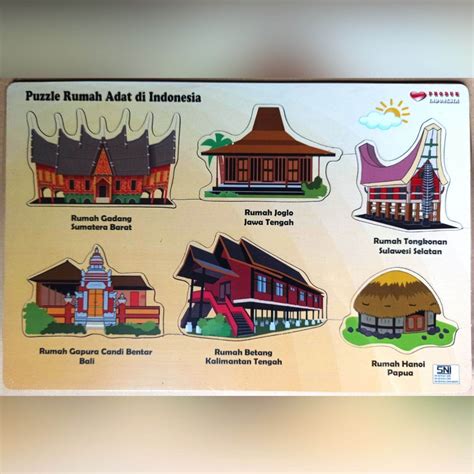 Puzzle Rumah Adat Tradisional Indonesia | Lazada Indonesia
