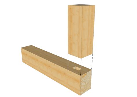 Zimmermannsmäßige Holzverbindung Abgesetzter Zapfen Holzverbindungen