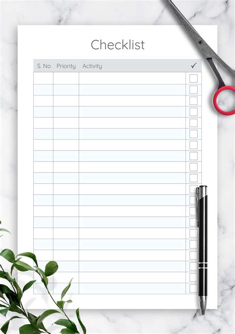 Planner Checklist Para Imprimir
