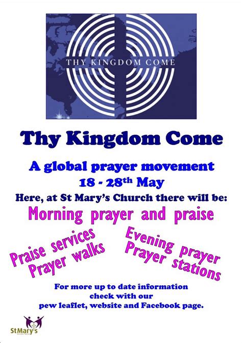 Thy Kingdom Come A Global Prayer Movement May 2023 St Marys