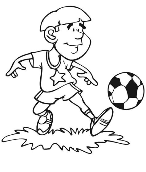 Download This Boy is Practising His Kicking Skill Coloring Page: This Boy is Practising His Kicking Skill ...