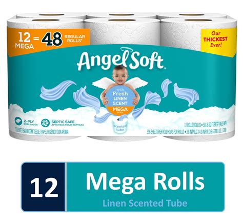 Angel Soft Toilet Paper Linen Mega Regular Rolls Walmart Com Walmart Com