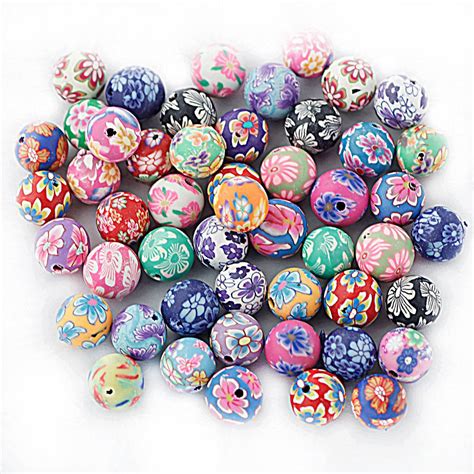 I usually get them from michaels when they have coupons)\r2. 10mm Colored Round Beads Polymer Clay Beads DIY Craft Beads for Bracelet Necklace Jewelry ...