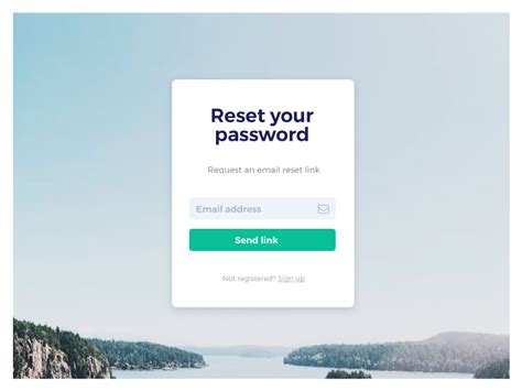Reset Password Form Ui By Mike Gilbert On Dribbble