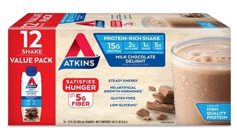 Buy Atkins Protein Rich Shake Milk Chocolate Delight Keto Friendly