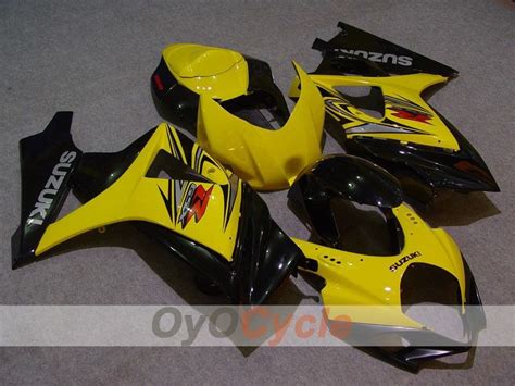 Injection Fairing Kit For 07 08 Gsx R1000 Yellow Black Factory