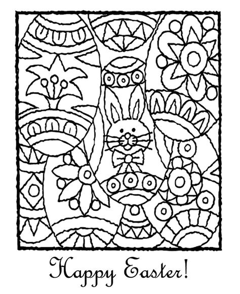 Easter Colouring Happy Easter Bunny Colouring Page