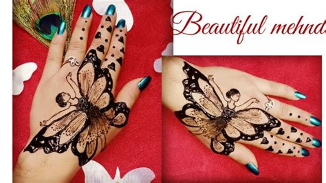 Butterfly Mehndi Tattoomehndi Designshenna Tattoo Tutorial Youtube