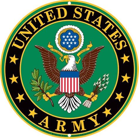 Army Military Logo Aluminum Metal Sign Us Service Branch Home Wall