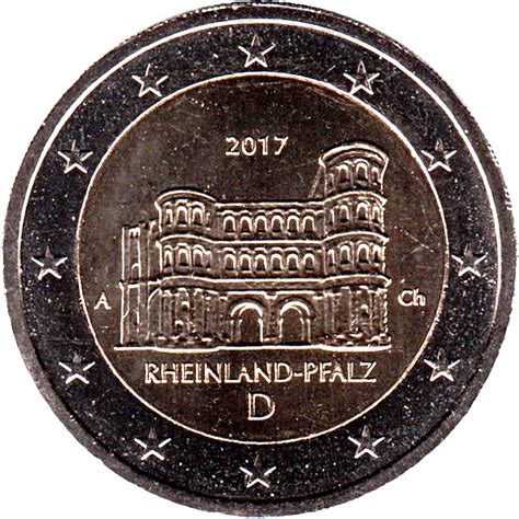 2 Euros Rhénanie Palatinat Allemagne République Fédérale