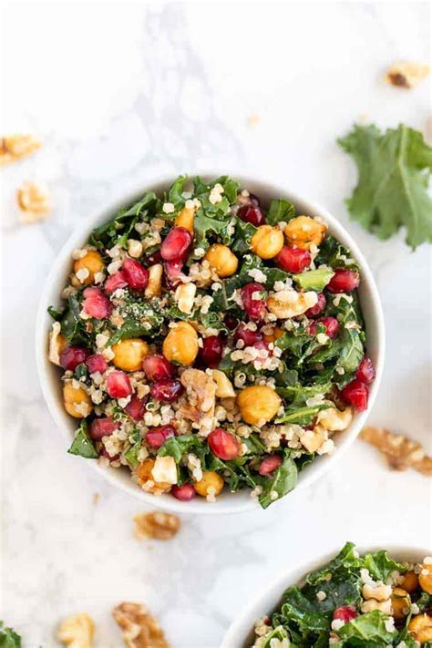 Kale Quinoa Salad With Pomegranate Vegan GF Simply Quinoa