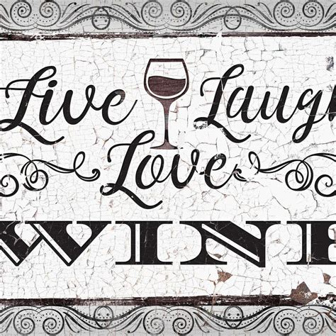 Live Laugh Love Wine Typography Wall Art Digital Art