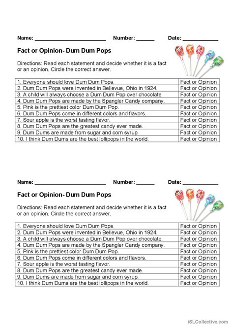 Fact And Opinion English Esl Worksheets Pdf And Doc
