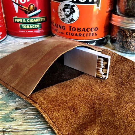 Tobacco Pouch Tobacco Roll Leather With Inside Coating In Etsy