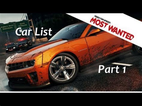 Since you minimized the program, it should be try out a different cop car. Need For Speed: Most Wanted 2012 | Car List Part 1 [All ...