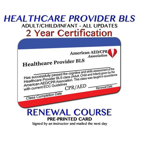 Aedcpr Healthcare Provider Bls Course Preprinted Instructor Signed