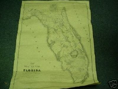 Seat Of War Florida Map Seminole Indian Forts Army
