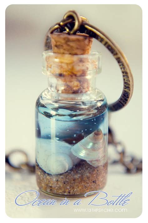 Ocean In A Bottle Necklace Shell Necklace Ocean Necklace Mermaid