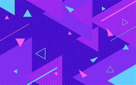 Download Wallpapers 4k Material Design Violet Background Geometric