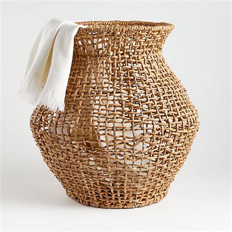 Request a credit line increase. Large Natural Wonky Weave Basket + Reviews | Crate and Barrel Canada