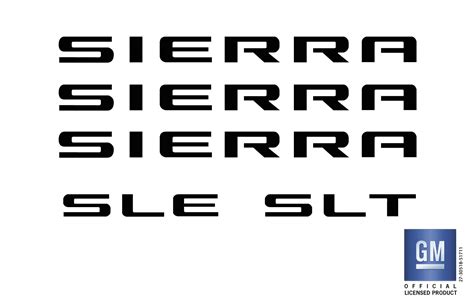 Gmc Sierra Truck Sle Slt Emblem Overlay Decals 2007 2018 Gm Official