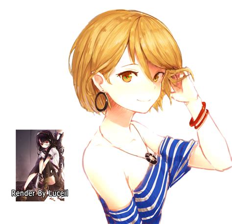 Anime Girl With Short Hair Render By Lgeluceil On Deviantart