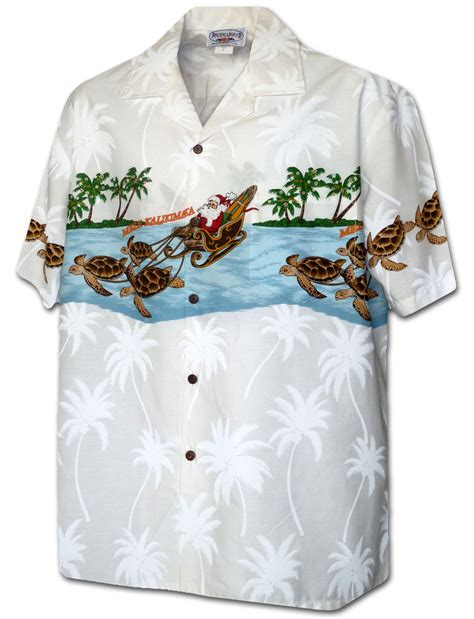 People might make fun of tropical hawaiian shirts for men as the purview of the fashionably challenged. 440-3918 White Pacific Legend Men's Border Christmas ...