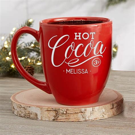 21934 Hot Cocoa Personalized Vintage 16 Oz Bistro Mug