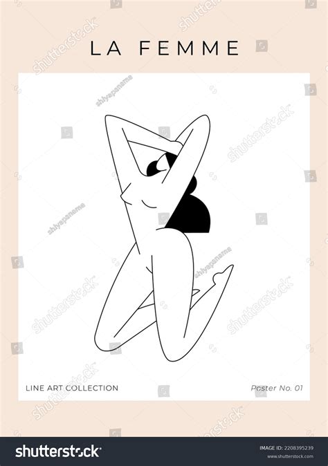 Modern Minimalist Poster Nude Woman Silhouette Vector C S N Mi N Ph