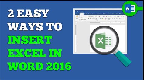 How To Insert Excel Into Word 2 Easy Ways To Link Or Attach An Excel