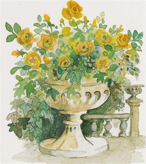 Yellow Rose Urn