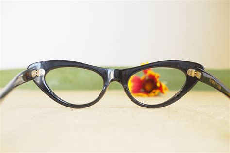 vintage eyeglasses cateye 1960 s cateye made in france new etsy