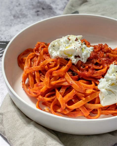 ‘nduja Pasta With Burrata Apron And Whisk