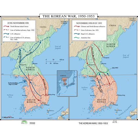 Universal Map World History Wall Maps The Korean War 1950 53 Wayfair