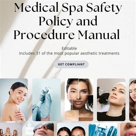Medical Spa Safety Policy and Procedure Manual SOP Medspa Injector