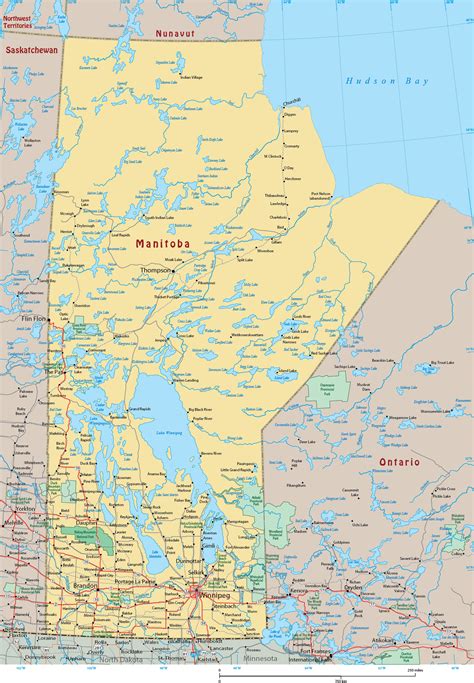 Map Of Manitoba Canada