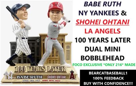 Shohei Ohtani And Babe Ruth 100 Years Later Dual Bobblehead Pre Sale 11