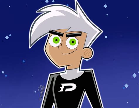 A Cartoon Character With Green Eyes And White Hair Standing In Front