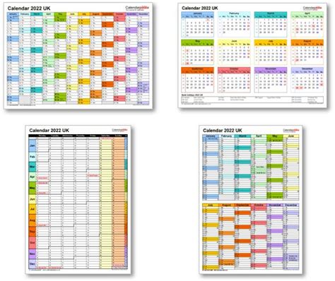 Printable 2022 Uk Calendar Templates With Holidays Calendarlabs Free