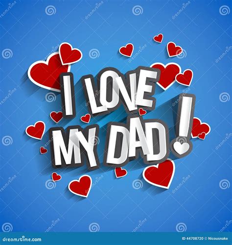 I Love My Dad Stock Vector Image 44708720