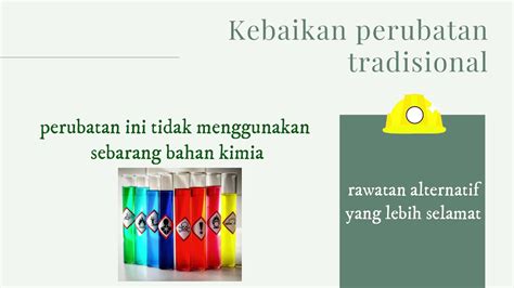 Manakala perubatan moden adalah dihasilkan daripada tindak balas kimia. CTU553(2020)_ Perbezaan Perubatan Tradisional & Perubatan ...