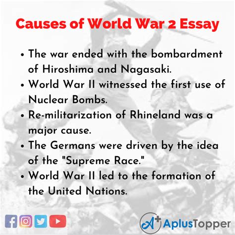 Causes Of World War 2 Essay Essay On Causes Of World War 2 For