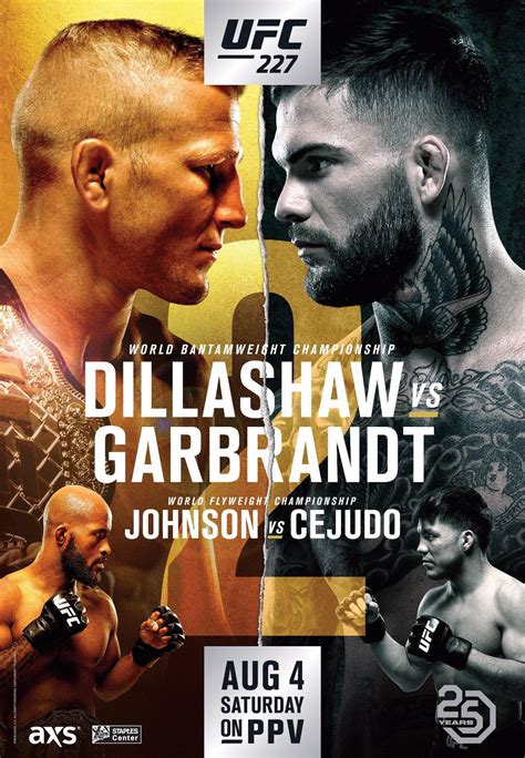 Ufc 229 takes place oct. UFC 227 - Dillashaw vs. Garbrandt 2 Fight Card Results