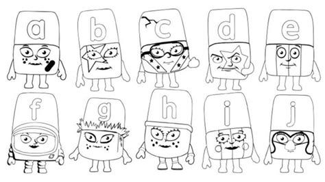 Print Out Colour In Sheet A To Z Alphablocks Cbeebies Bbc