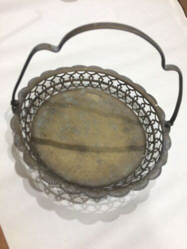 Manco Silver Plate Fruit Bowl Bread Basket With Handle Vintage Ebay