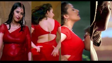 Manisha Koirala Bollywood Actress Hot Saree Song Mehbooba Hd Caps