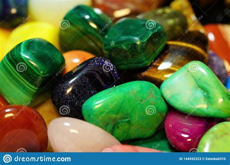 Set Of Semi Precious Gemstone Beautiful Gemstones Minerals Image Of