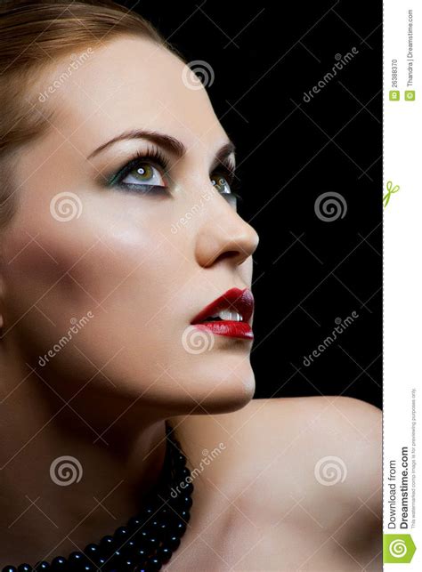 Glamour Portrait Of A Beautiful Woman Stock Photo Image